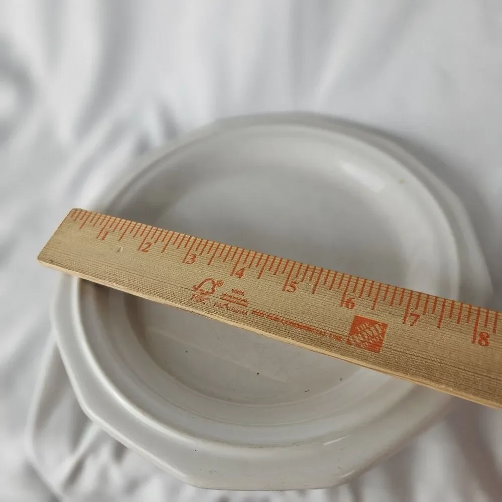 Pfaltzgraff Heritage White 8”  Luncheon Plate Made In USA Small Chip